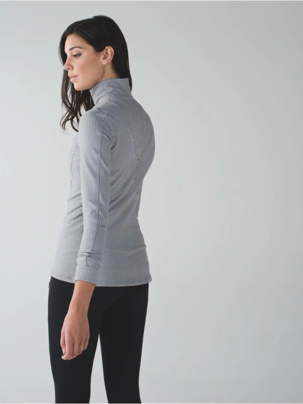 lululemon athletica Light Gray Half-Zip Pullover
